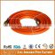 Europe Germany CE 25 Foot Orange Gas Cooker Connection Hose Thread with Quick Disconnect