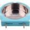 Corrugated Buckle Design Stainless Steel Mixing Bowl Cats Dogs Pets Feeder Water Bowl Neck Protection