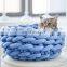 Super Chunky Round Funny Pet Bed Arm Knitting Cotton Tube Design Nest