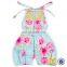 Girls Black Flower Lace Collar Rompers Cotton Kids Frock Jumpsuit New born Baby Clothes