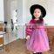 Children's skirts 2020 autumn girls' dresses, western princess dresses, medium and small children's gold velvet skirts