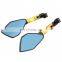 cafe racer Universal Motorcycle Rearview Side Mirror 8mm 10mm Blue glass Anti-vertigo Mount Tool Bolts