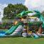 Jurassic Dinosaur Jungle Bounce House Combo Inflatable Bouncer Castle With Slide