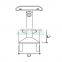 Flexible Plate Support Fitting 304 316 Stainless Steel Square Removable Handrail Bracket