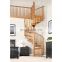 Metal support full wood tread railings spiral staircases