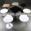 Dining Table Tulip Base Nordic White Luxury Furniture Restaurant Plastic Modern Set Dinning Room Metal Wood Round Dining Tables