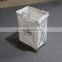 K&B multifunction design canvas foldable collapsible storage basket with metal stand