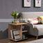 Bedside Table Wooden with Lockable Wheels
