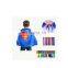 2021 Double Layers Superhero Costume Kid Adult Cape With Custom Mask For Kids Halloween Party Birthday Cosplay Costumes Set