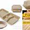 Pulp bowl, sugarcane take away fast food container with Lid,Compostable sugarcane bagasse clamshell food containers pac