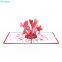 Love 3D Folding Card Romantic Valentine’s Day 3D Pop-up Card for My Beloved Girl