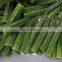 New Crop L 6 - 9 cm 8-12 cm 1 / 2 inch cut Iqf Frozen Okra Cut