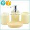 Low MOQ Trade Cute 4Pcs Press Kitchen Marble White Plastic Acrylic Bathroom Accessories Handmade Bath Set Wholesale