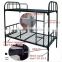 (DL-B1) Strong Black Iron Folding Bunk Bed / Durable Metal Pipe Beds Frame