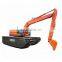 EONMAC 26 ton dredging amphibious excavator HK260SD in wetland/swamp/pond with pontoon