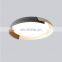 Minimalist Simple Modern Ceiling Lamp Wood Grain Iron Acrylic LED Ceiling Light for Bedroom Decorative