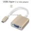 wholesale USB C HDTV USB 3.1 Type C to VGA Adapter Cable interface hub