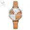 SHENGKE SK Fashion Lady Alloy Wristwatch Soft PU Leather Strap Watch Cheap Price with Good Quality Watches K0109L