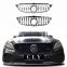 U KISS Automotive Parts Front Car Grille For Benz W 205 C CLASS change to C 63 Amg GTR Style Black Silver Car Grille