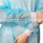 Medical level 2 elastic cuffs non woven isolation gown