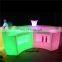 illuminated led bar counter modern home indoor outdoor furniture led lighted bar counter table chair for sale