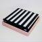 Foldable storage polyester ottoman-Striped Pattern