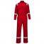Wholesale of spot flame-retardant jumpsuit workshop workers reflective striped labor protection clothing jumpsuit work clothes