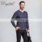 Men's Stylish Merino Wool V-Neck Pullover Sweater Thick Winter Jumper with Solid Color Knitted Weave