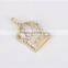 China Jewelry Factory Suply Men's Crown Pendant 925 Sterling Silver White Diamond Pendant