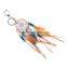 Wholesale Hot Sale Business Gift Handmade Feather Dream Catcher Keychain Women Fashion Unique Style Keychain