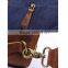 High quality shoulder strap canvas waist / chest bag with leather trim
