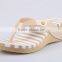 2015 new products Eva wedge flip flops cheap wholesale pvc shoe jelly slippers plastic woman sandals