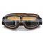 BJ-GT-011 Top Quality Adult Custom Coffee Leather Safety Spectacles Motocross Goggles