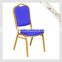 blue brushed modern stainless steel dining chair