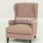 Nailhead design living room use reclining single sofa /wing back hotel sofa chair (KS-966-1)