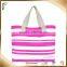 Popwide Newest 2014 Color Stripes Beach Bag/ Polyester Tote Bag