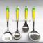 2015 new plastic handle design stainless steel kitchen utensils