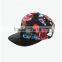 fashion snakeskin brim floral printing snapback hats