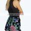 Rose floral women short shorts