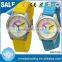 Promotion fancy design colorful nylon strap cheap watch for children