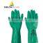 Nitrile gloves finishing coated free of silicone cotton flock lining safety gloves