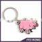 OEM Zinc Alloy Cartoon Pink Pig Shape Keychain for Giveaway