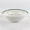 Wholesale color band glazed ceramic salad bowl porcelain dinnerware