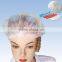 Factory wholesale nonwoven disposable mob cap, white nurses caps