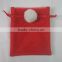 Hot Sale High Quality Red Mesh Fabric Gift Bag with Round Bottom