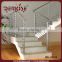 Square post glass balustrade stair railing modern concept