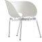 ABS Plastic and Metal Legs Shell Chair, Black Plastic Chair