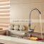 High arc chrome kitchen sink mixer