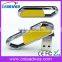 USB pormo gift usb custom logo yellow carabiner usb 1gb 2gb 4gb 8gb 16gb