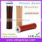 Custom wooden portable mobile power bank 2600mAh in cylindrical shape